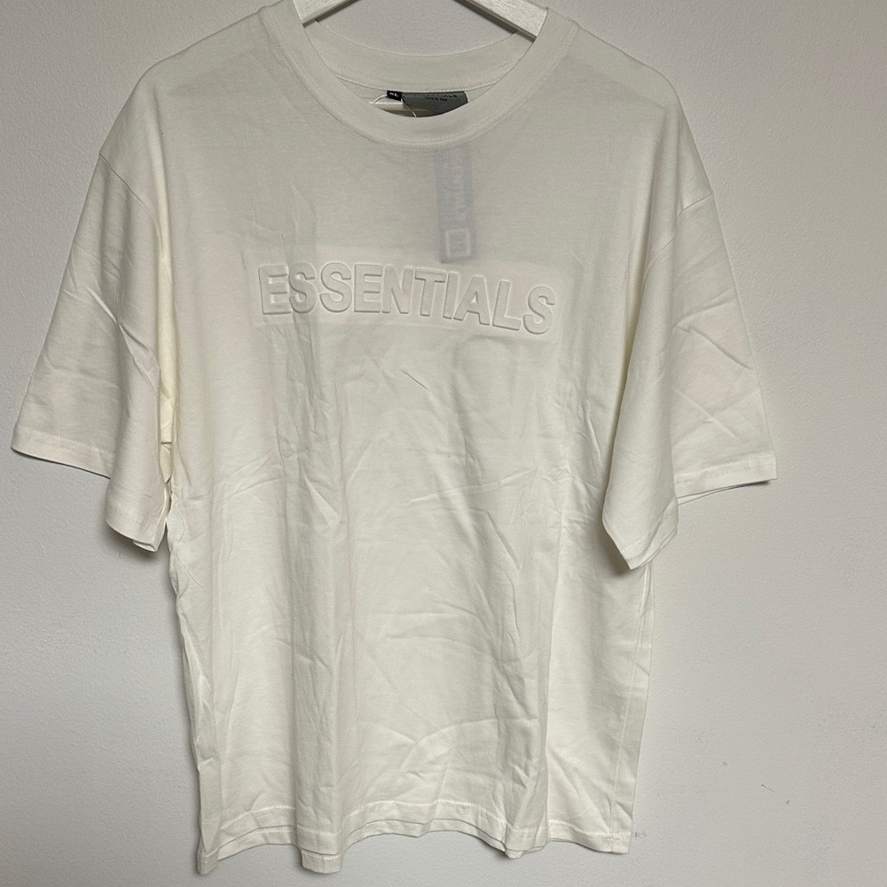 Essentials Men's Cream Short Sleeve Tee